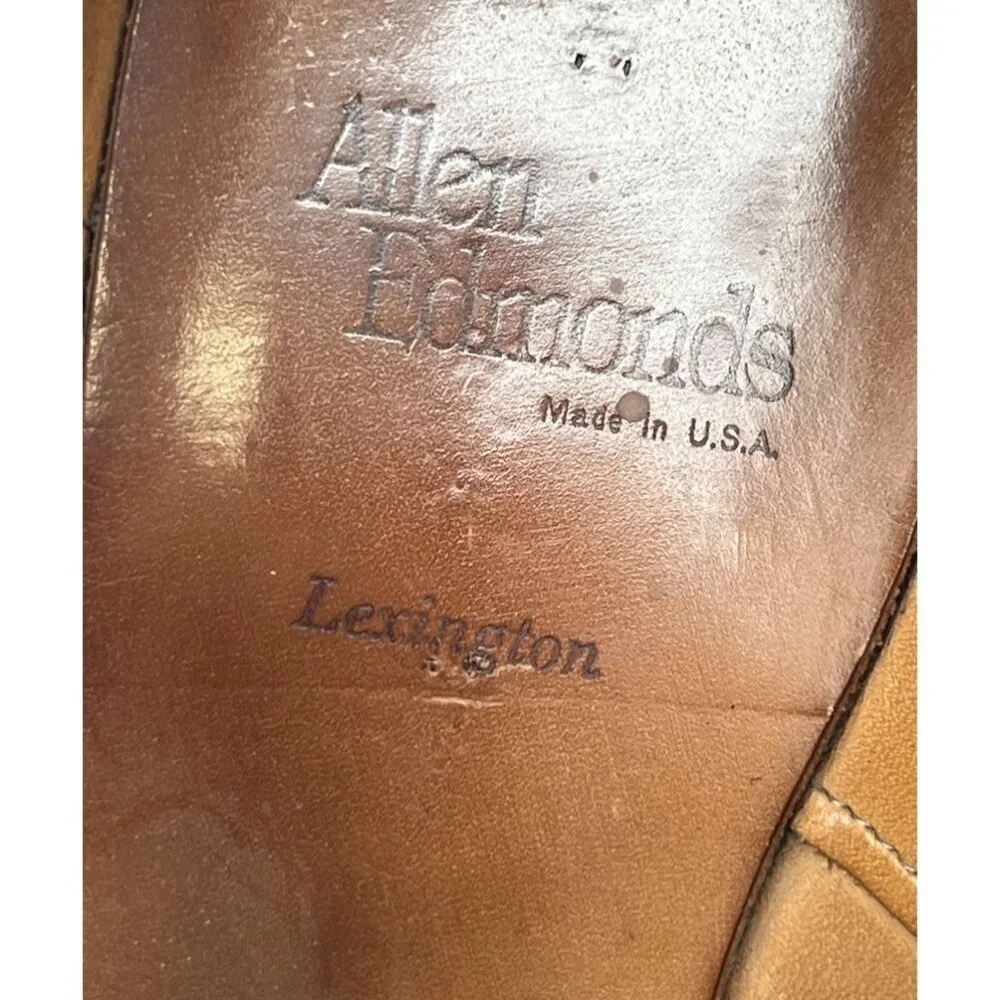 Allen Edmonds Lexington Men’s Size 9D Burgundy Leather Cap Toe Wingtop Oxford